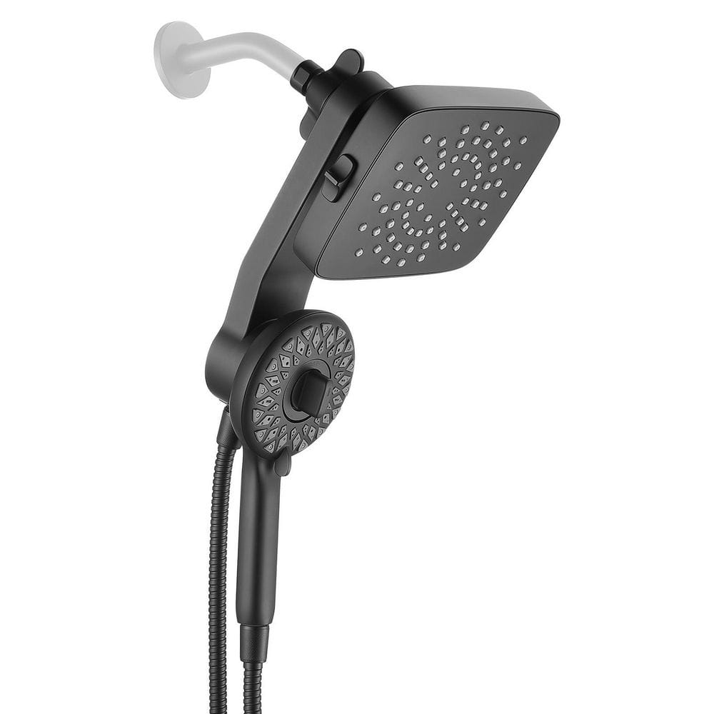 Magnetic 2-in-1 7-Spray Adjustable Dual Shower Heads Wall Mount Fixed and Handheld Shower Head 1.8 GPM in Black price history on PriceWatchPro