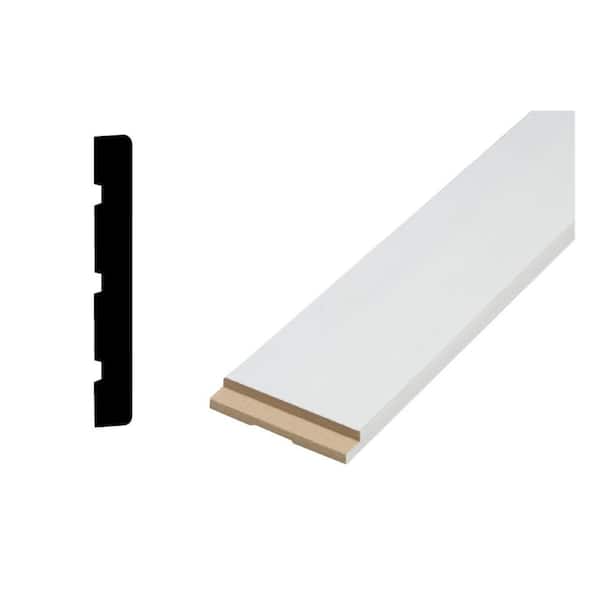 Woodgrain Millwork ID 458 11/16 in. x 4-5/8 in. x 81-11/16 in. Primed Medium Density Fiberboard Flat Jamb Door Molding