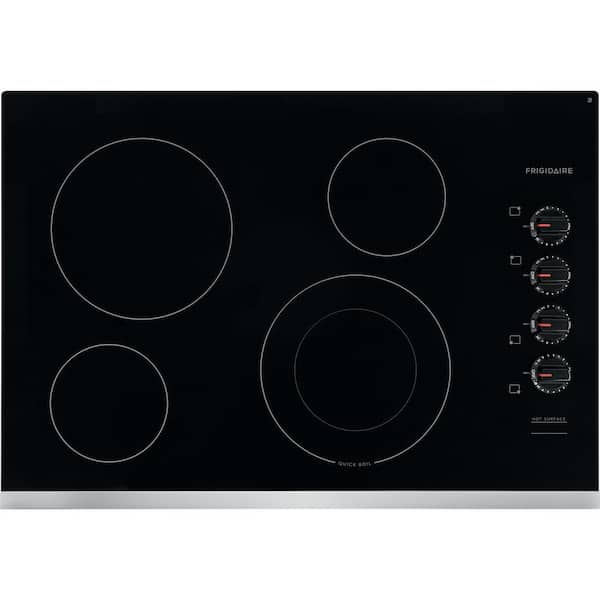 Frigidaire 30 in. Radiant Electric Cooktop in Stainless Steel with 4 Elements including Quick Boil Element