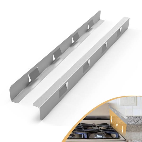 23.2 in. Stainless Steel Stove Gap Filler, Oven Side Gap Filler Between Stove and Counter for Kitchen, Silver (2-Pack)