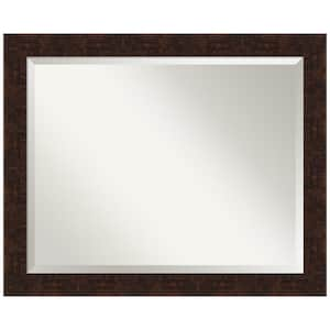 William Mottled Bronze Narrow 32 in. H x 26 in. W Framed Wall Mirror