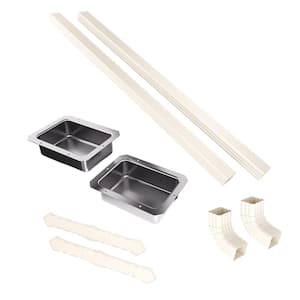 10 ft. Ivory Aluminum Downspout Kit Set of 2, Compatible with Integra TWV Series Patio Covers