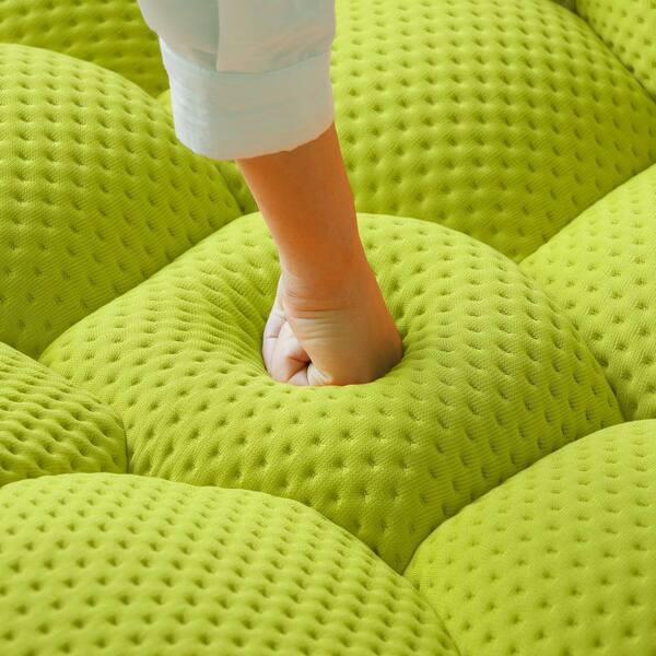 Magic Home 147 in. 3-Seater Bubble Curved Couch with Ottoman 3D