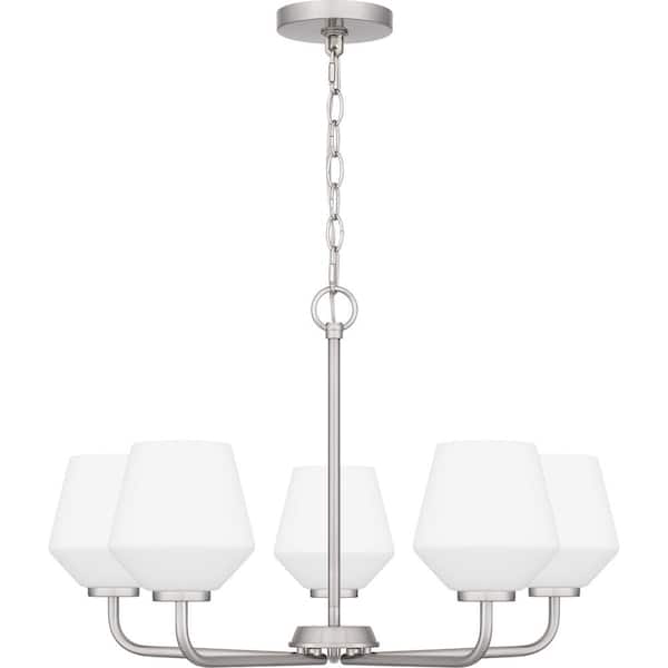 ⑤まるポン  様  ♡swing♡light gray Reviews for Quoizel Nielson 5 Light Brushed Nickel