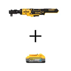 ATOMIC 20-Volt MAX Lithium-Ion 1/2 in. Cordless Ratchet with POWERSTACK 20-Volt Lithium-Ion 5.0Ah Battery Pack
