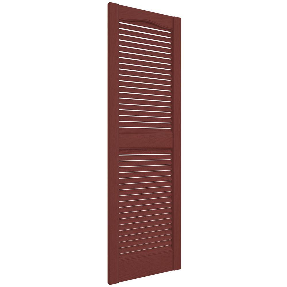 Burgundy Red 14.5" x 43" Vinyl Louvered Shutters