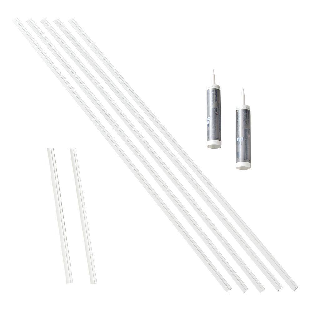 Matte White Vinyl Decorative Backsplash Kit 15 sq ft