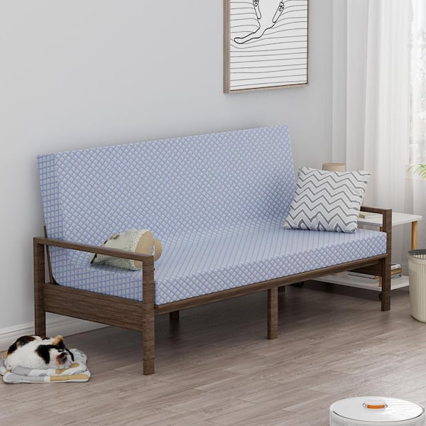 Futon Mattress Thick Foldable Japanese Floor Mattress Memory Foam Sleeping Pad Tatami Mat (Grey, 75" L x 54" W x 5" H)
