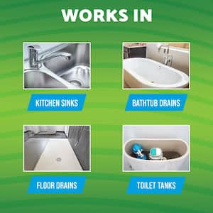 Bio-Flow Drain Cleaning and Deodorizing Strips with 31 oz. Drain and Toilet Clog Dissolver