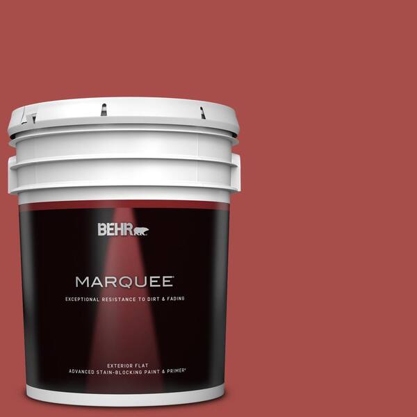 BEHR MARQUEE 5 gal. Home Decorators Collection #HDC-CL-09 Persimmon Red Flat Exterior Paint & Primer