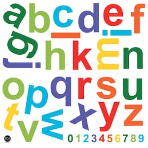 Colorful Lowercase Alphabet Giant Peel and Stick Wall Decals (Set of 38 Decals)