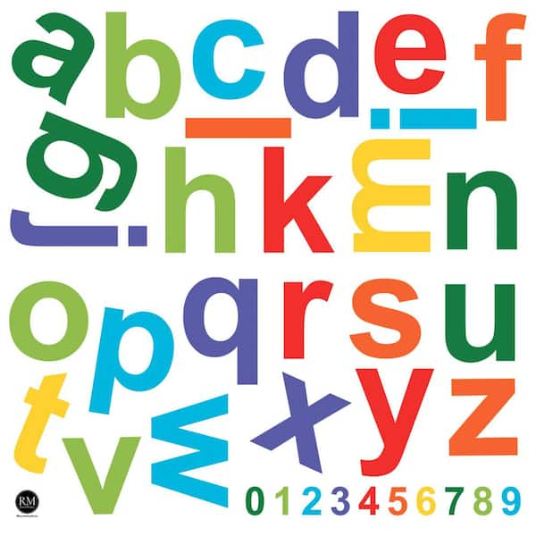 RoomMates Colorful Lowercase Alphabet Giant Peel and Stick Wall