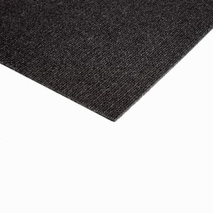 Elk Ridge - Ice - Black Commercial 24 x 24 in. Peel and Stick Carpet Tile Square (60 sq. ft.)