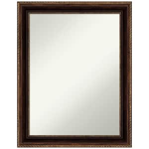 Corded Bronze 22 in. W x 28 in. H Non-Beveled Bathroom Wall Mirror in Bronze