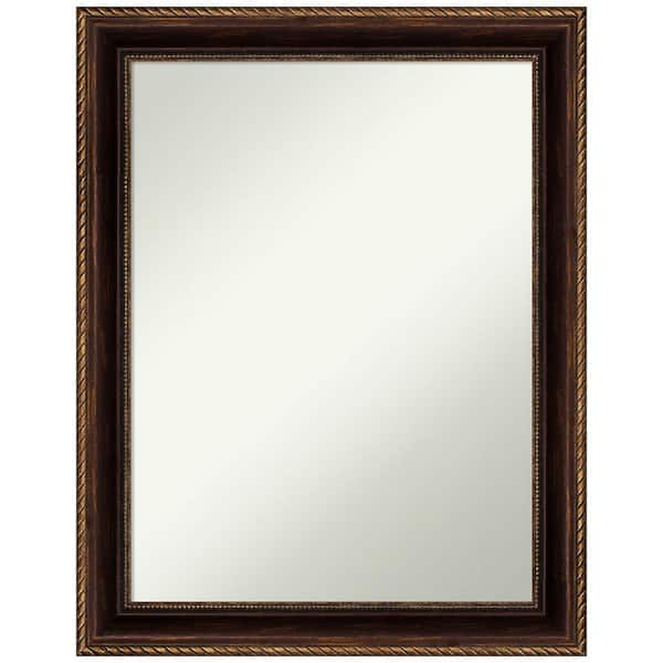 Amanti Art Corded Bronze 22 in. W x 28 in. H Non-Beveled Bathroom Wall Mirror in Bronze