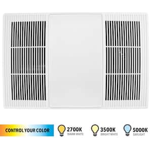 100/110 CFM Size Heater Exhaust Cover Upgrade with Dimmable LED and Color Adjustable CCT Lighting