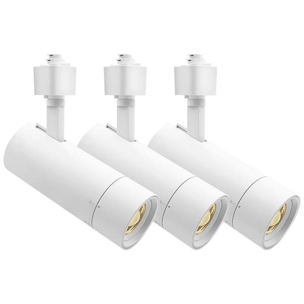 2.5 In. Zoomable LED Track Light, 5CCT, CRI90, 15W, 1050LM, Dimmable, 358° + 90° Tilt & 20°-50° Beam, ETL, White 3 Pack