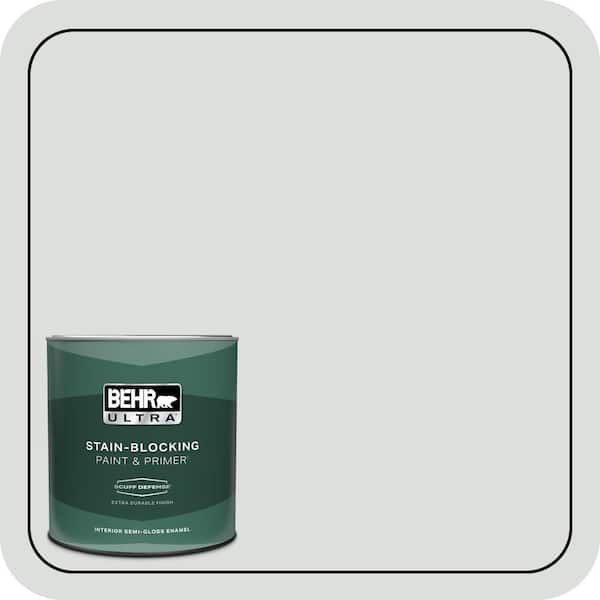 BEHR ULTRA 1 qt. #720E-1 Reflecting Pool Extra Durable Semi-Gloss Enamel Interior Paint & Primer