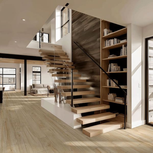 Benson Park 9 in. x 47 in. Matte Porcelain Wood Look Floor and Wall Tile (12 sq. ft. /Case)