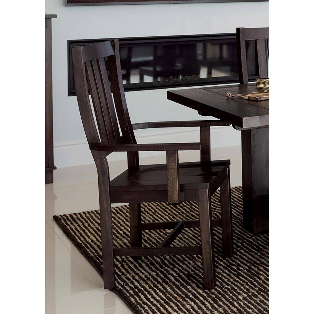 Coaster Home Furnishings Calandra Vintage Java Slat Back Arm Chairs Set