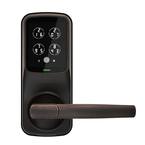 Secure Smart Touchscreen Keypad Door Latch Lock with Bluetooth, Venetian Bronze