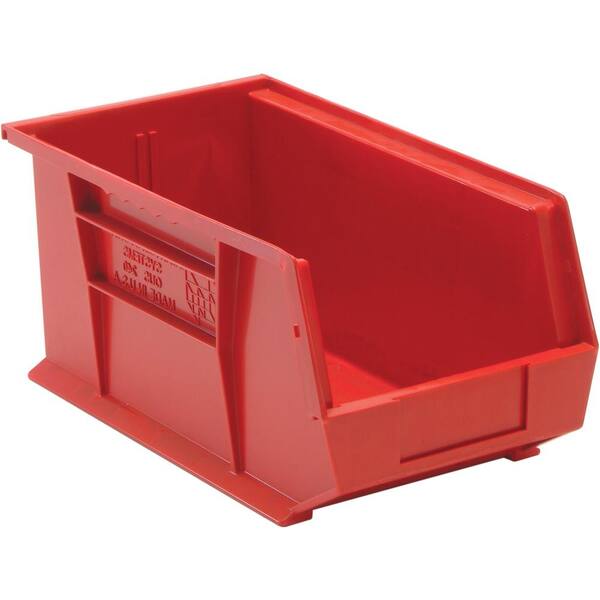 QUANTUM STORAGE SYSTEMS Ultra Series Stack and Hang 2.5 Gal. Storage Bin in Red (12-Pack)