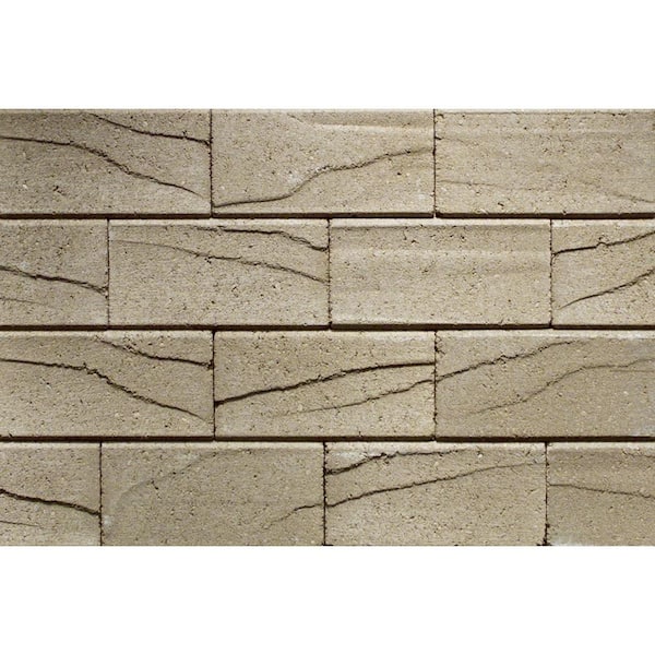 Unbranded 1-1/8 in. x 8 in. Smooth Mortarless Brick Veneer Inside Corners - Desert Sand 90 Lf