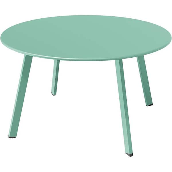 OLILAWN 27.6 L x 27.6 W Outdoor Table, round wide table with strong load-bearing capacity