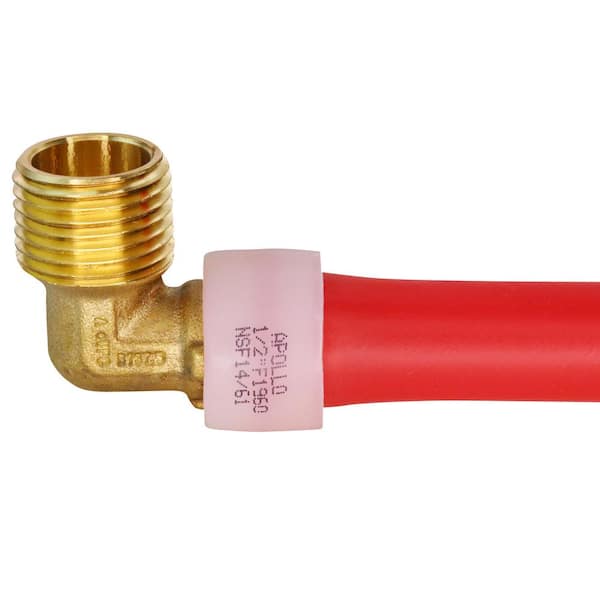 Apollo 1/2 in. Brass PEX-B Barb x 1/2 in. Male Pipe Thread Adapter Tee  APXMT12 - The Home Depot