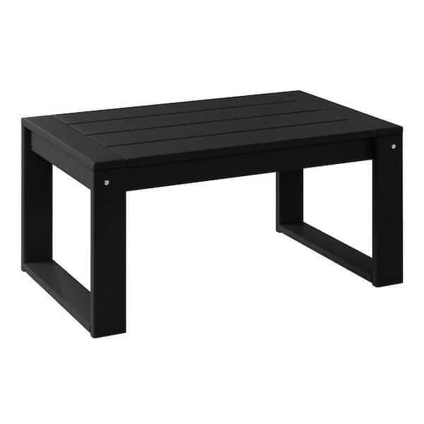 WESTIN OUTDOOR Endless Outdoor Patio All Weather HDPE Plastic Coffee Table, Black