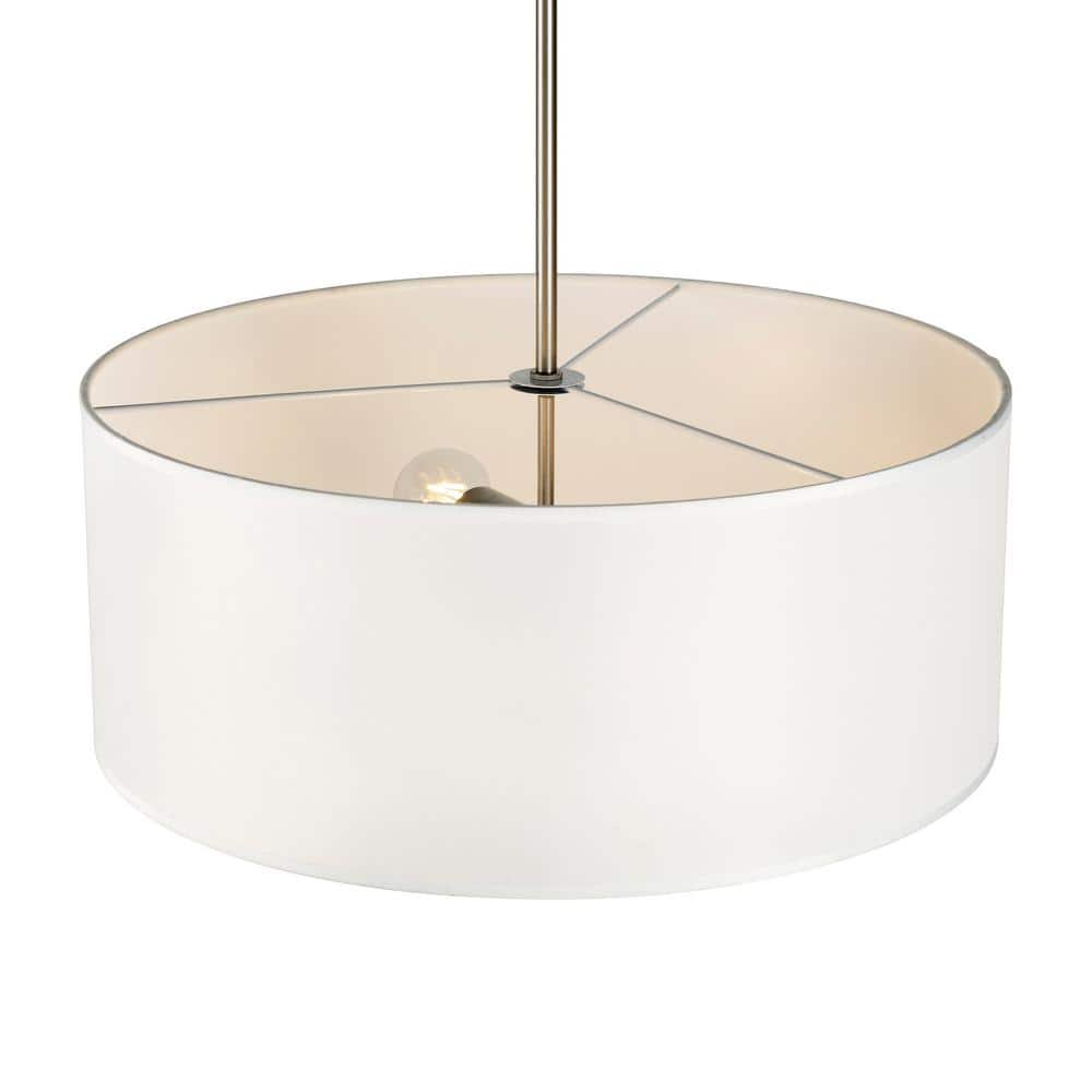 Betty Brushed Nickel Transitional 3-Light Drum Pendant
