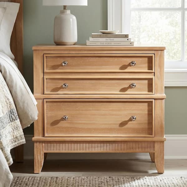 Hazel 27.3 in. Rectangle Wood End Table, Nightstand for Living Room, Hallway, Entryway