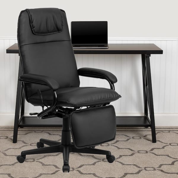 Flash Furniture - High Back Black Leather Executive Reclining Swivel Office Chair