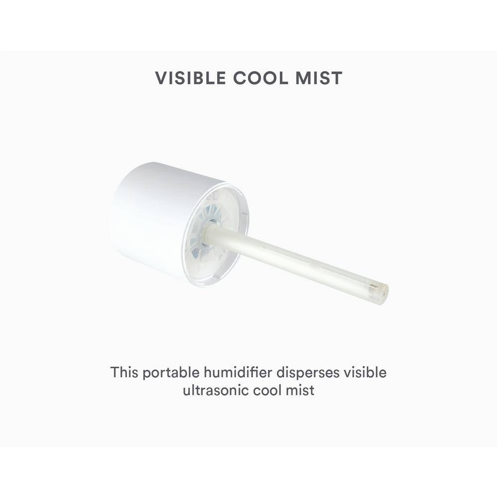 White Ultrasonic Cool Mist Portable Humidifier with Color Changing Light