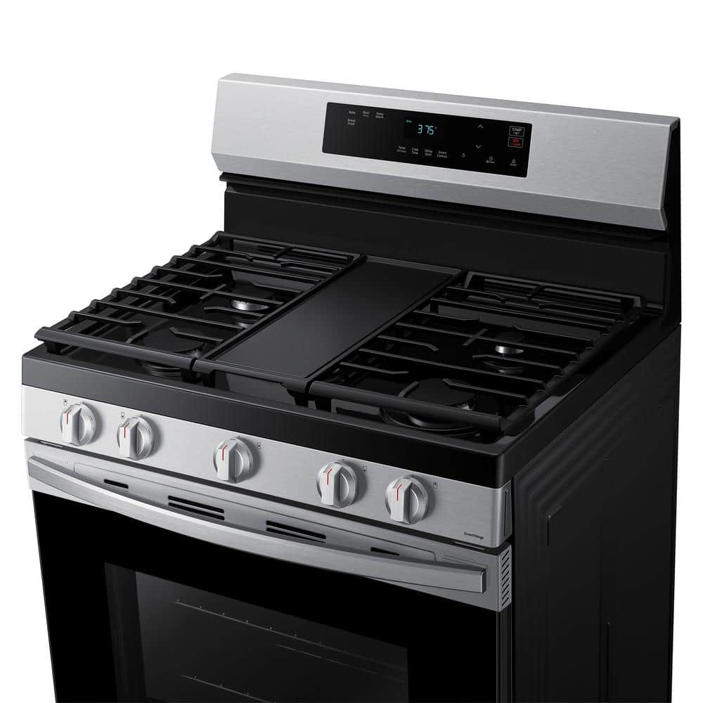 Samsung 30" Stainless Steel Freestanding Gas Range with Griddle