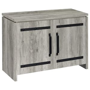 Grey Driftwood Accent Cabinet with 2-Doors