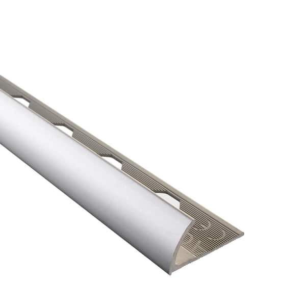 EMAC Novocanto Matt Silver 5/16 in. x 98-1/2 in. Aluminum Tile Edging Trim