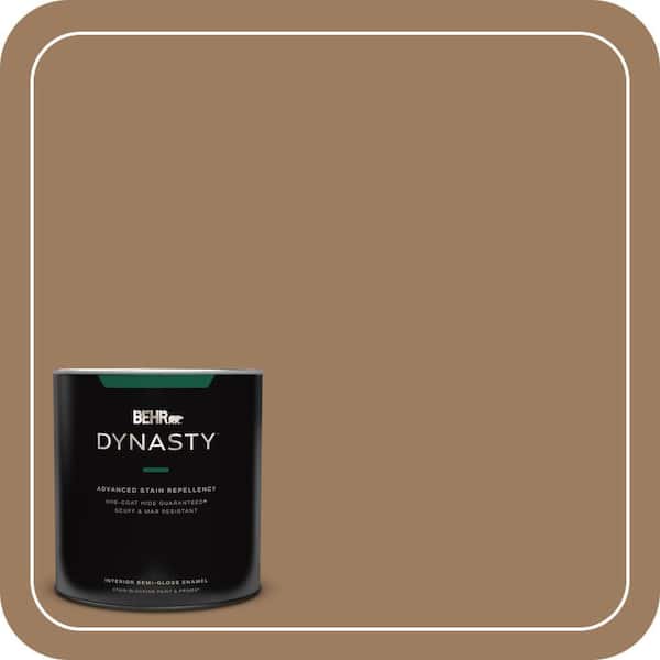 BEHR DYNASTY 1 qt. #BXC-08 Safari Brown Semi-Gloss Enamel Interior Stain-Blocking Paint and Primer