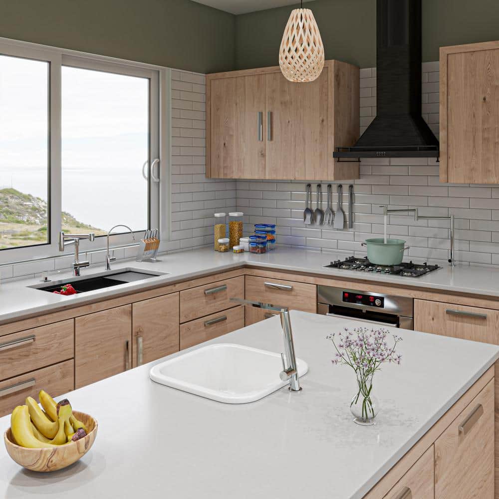 Black Granite Composite Double Bowl Undermount Kitchen Sink