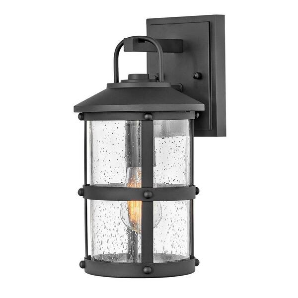 HINKLEY - Hinkley Lakehouse Small Outdoor Wall Mount Lantern, Black