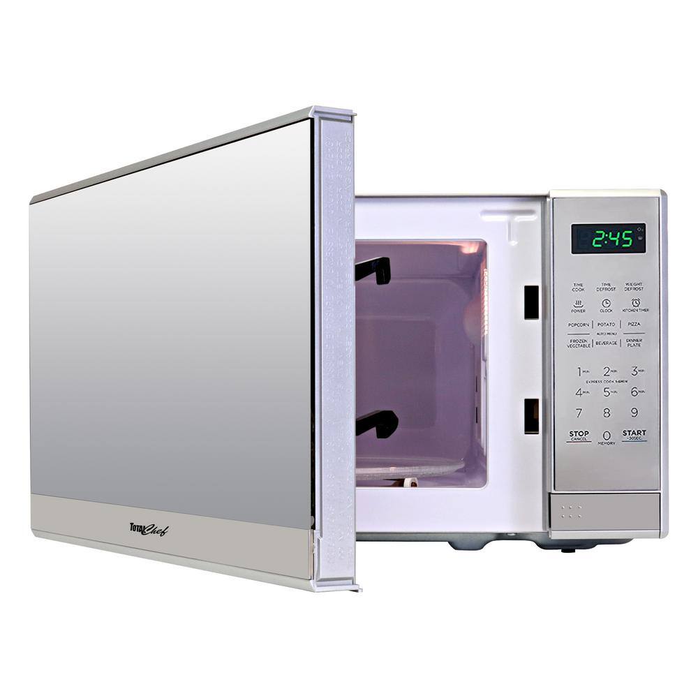 Compact Black and Silver Stainless Steel Microwave Oven for RV
