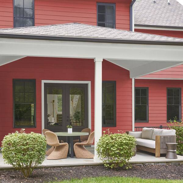 BEHR 5 gal. #BIC-48 Fortune Red Solid Color House and Fence