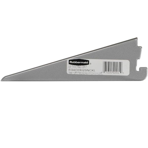 Rubbermaid 18.5 in. White Twin Track Bracket for Wood Shelving