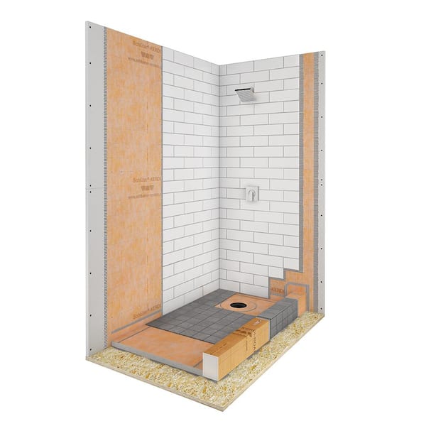 Schluter - Kerdi-Shower 38 in. x 60 in. Off-Center Shower Tray