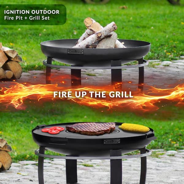 Good Directions Viking 32 in. Fire Pit with Grill Plate 111262G