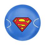 26 in. Blue Heavy-Duty Superman Plastic Saucer Sled with Rope Handles