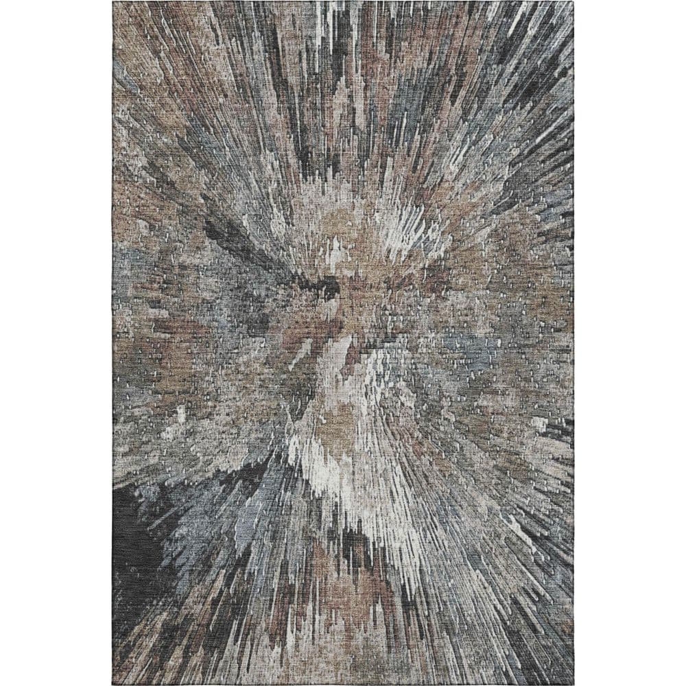 Mayfield Premium Machine Washable Abstract AMF2283 Brown 9 ft. x 12 ft. Area Rug price history on PriceWatchPro