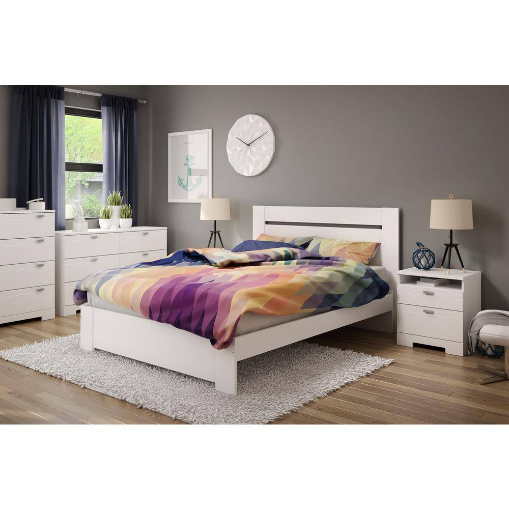 Pure White Nursery Double Dresser with Soft Close Deep Drawers