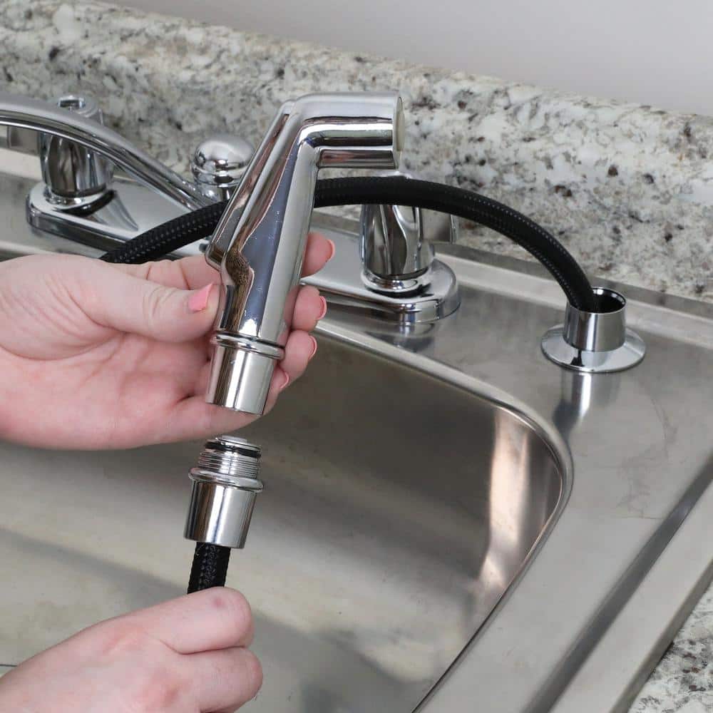 Universal Chrome Kitchen Faucet Sprayer with Plastic Construction