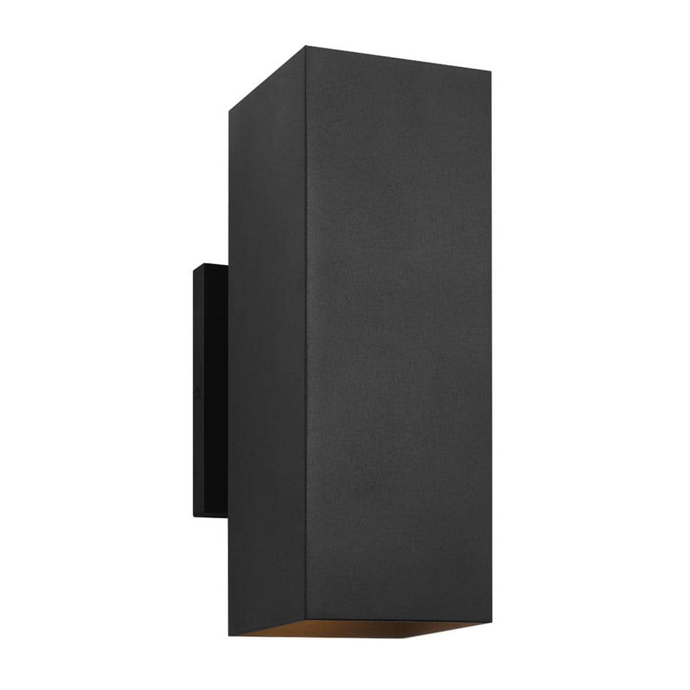 Textured Black Tall Aluminum Outdoor Sconce